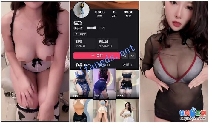 【快手福利】极品御姐【猫玖】揉奶裸舞骚舞抖肥臀4V[某房原版]【452.23 M】